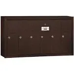 Salsbury Industries Vertical Mailbox - 6 Doors - Bronze - Surface Mounted - USPS Access