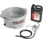 RIDGID 10883 Model 418 Oiler with Premium Thread Cutting Oil, Silver