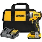 DEWALT ATOMIC 20V MAX Brushless Cordless 1/4 in Compact Impact Driver Kit DCF809D1