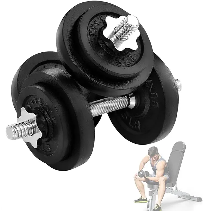 Yes4all Adjustable Dumbbell 40.00 lbs, Size: 40 lbs