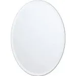 Better Bevel 24 in. W x 36 in. H Frameless Oval Beveled Edge Bathroom Vanity Mirror