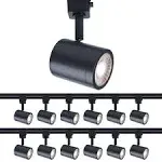 WAC Lighting, Charge LED 10W Line Voltage Track Head 3000K in Black for H Track (Pack of 12)