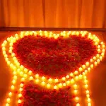 6000 Pcs Artificial Rose Petals with 72 Pcs Romantic Flameless Candles