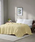 Freshspun Basketweave Cotton Blanket - Yellow - King Size