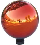 Alpine Corporation Glass Gazing Globe, Red