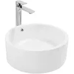 Swiss Madison Monaco Round Ceramic Bathroom Vessel Sink - White