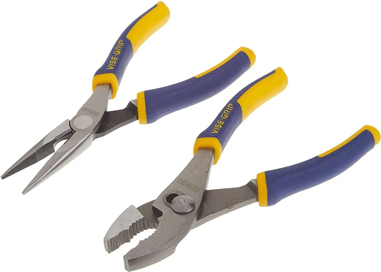 NEW IRWIN 2078702 2PC PLIER SET- 6 INCH SLIP JOINT AND 6 INCH LONG NOSE 9441247