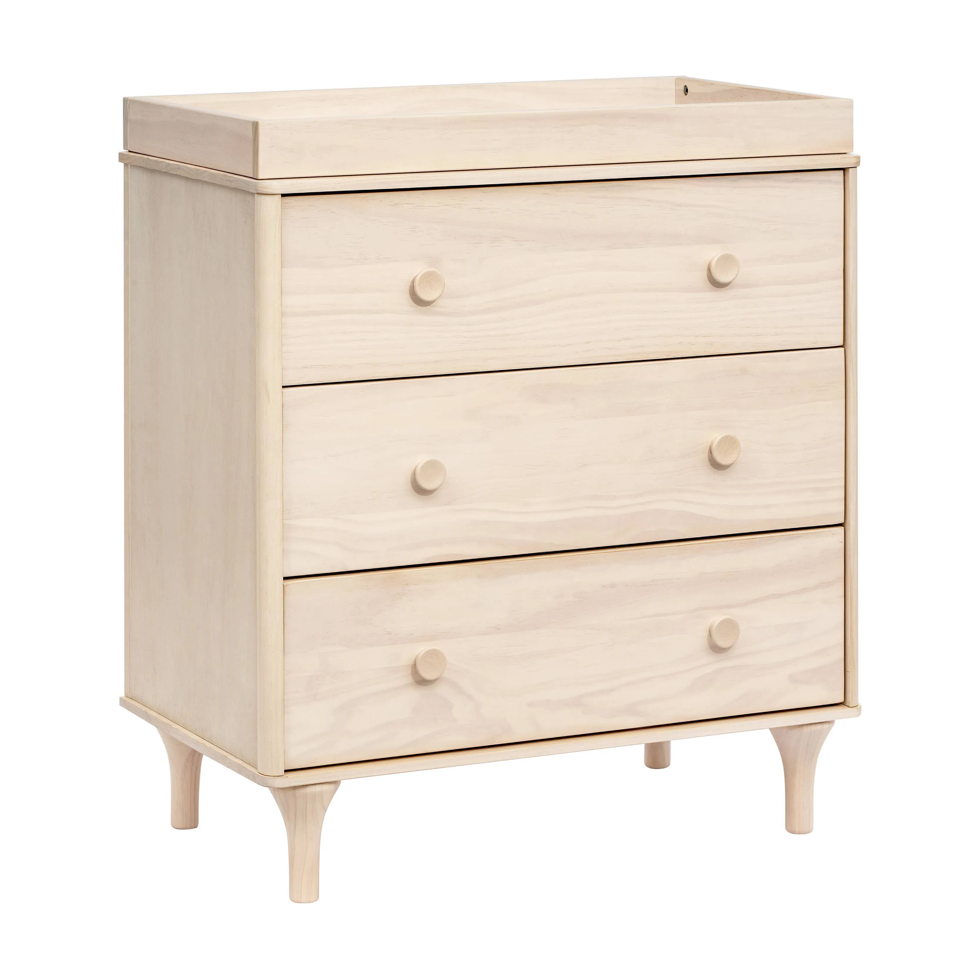 Babyletto - Lolly 3-Drawer Changer Dresser with Removable Changing Tray Black / Washed Natural