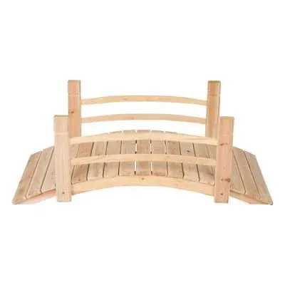 Shine Company 4 ft. Cedar Garden Bridge - Natural