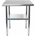 Amgood AMG WT-3030 30 Lon Stainless Steel Table with Undershelf