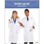 Doctor&#039;s Lab Coat White Suit Yourself Fancy Dress Up Halloween Adult Costume