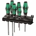 Wera 334/6 Rack Screwdriver Set