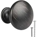 Oil Rubbed Bronze Kitchen Cabinet Knobs - Round Drawer Handles - 25 Pack