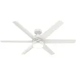 Hunter Solaria 60" Ceiling Fan in Fresh White