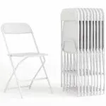 Carnegy Avenue White Metal Folding Chair (Set of 10)