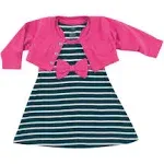 Hudson Baby Baby Girls' Cotton Dress and Cardigan Set