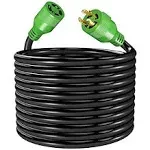 RVGUARD 4 Prong 30 Amp 75 Foot Generator Extension Cord,NEW