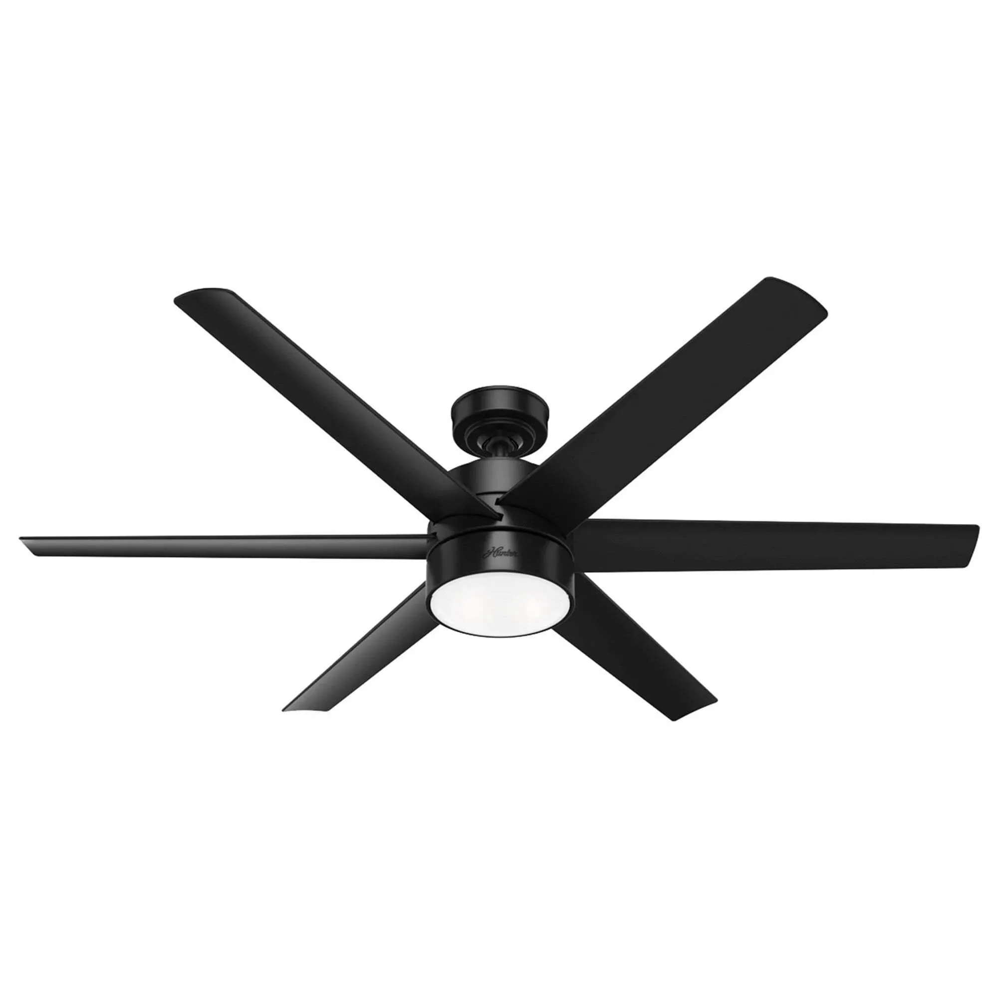 Hunter 60-Inch Solaria Outdoor Matte Black Ceiling Fan