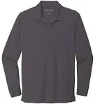 Port Authority K110LS Dry Zone UV Micro Mesh Long Sleeve Polo - Graphite - L