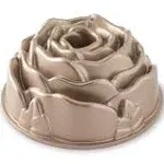 Nordic Ware Rose Cast Aluminum Bundt Pan, 10 Cup, Toffee