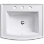 Kohler Drop-In Bath Sink 22.6&#034; Overflow Drain Vitreous China White W/ Hardware