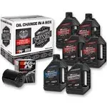 Maxima Quick Change Twin Cam Synthetic 20W-50 Oil Change Kit - Black Filter