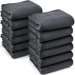 12 Moving Blankets Furniture Pads - Ultra Thick Pro - Black 40&#034; x 72&#034;