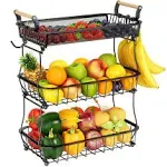 Prep & Savour 3 Tier Fruit Basket Bowl