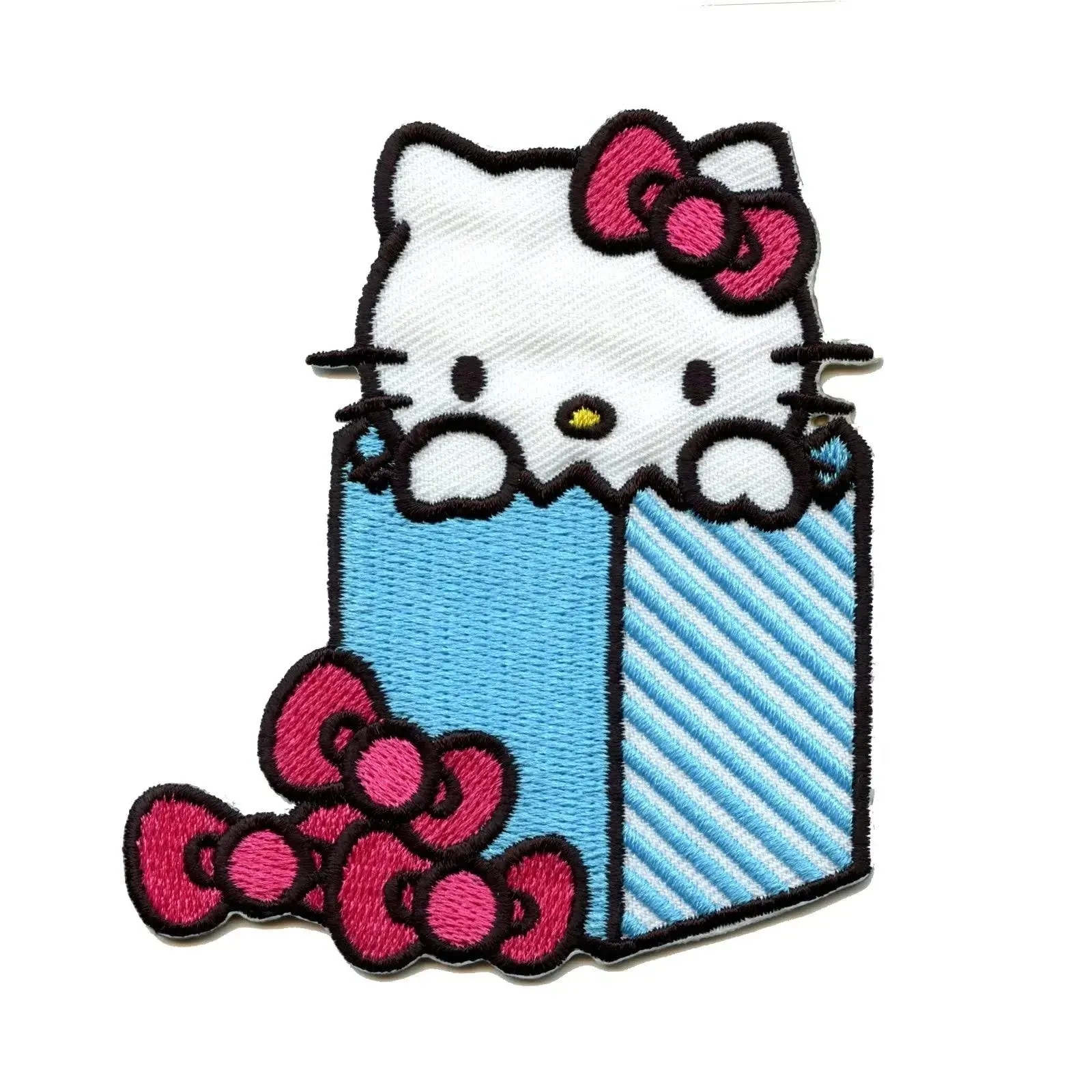 Hello Kitty In Blue Bag Iron On Embroidered Patch