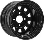 4/110 ITP Steel Wheel 12x7 5.0 + 2.0 Black For HONDA TRX 300FW 4X4 1993-2000