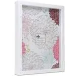 Lawrence 5x5 Trinket Shadow Box w/Movable Glass - White (Same Shipping Any Qty)