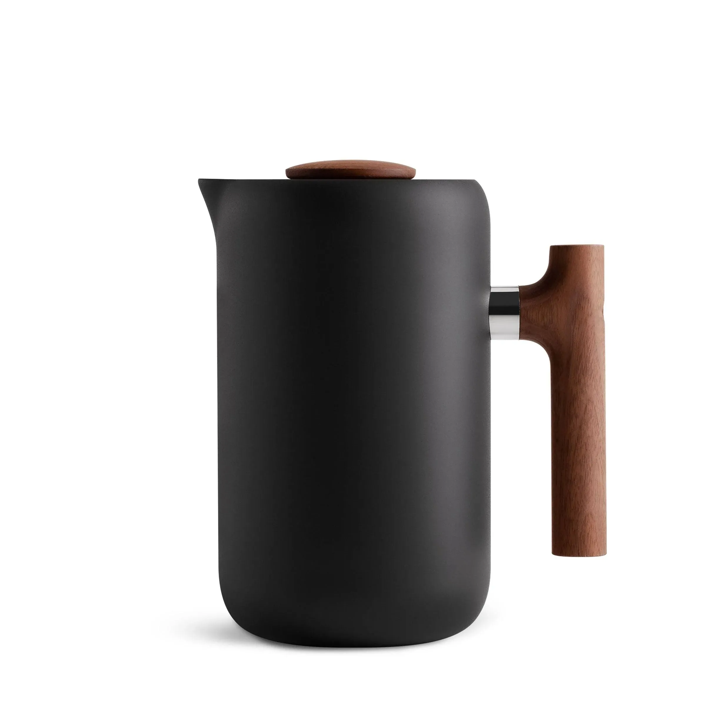 Fellow Clara French Press - Matte Black/Walnut