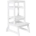 SDADI Lt05w Mother's Helper Adjustable Height Kids Kitchen Step Stool, White