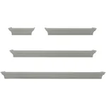 Melannco Traditional Shelves - Set of 4 Dark Gray