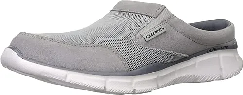 Skechers Mens Equalizer-Coast to Coast Suede Slip-On Sneakers Gray 10.5 Wide (E)