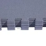 Balancefrom Fitness 48 Sq ft Interlocking EVA Foam Exercise Mat Tiles, Gray