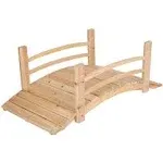 Shine Company 4 ft. Cedar Garden Bridge - Natural