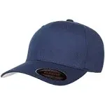 Flexfit 6-Panel Structured Mid-Profile Cotton Twill Cap - 5001 - Navy- L/XL