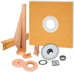 Schluter KERDI-SHOWER-K<wbr/>IT - 48&#034; X 48&#034; Tray (Thin) - Shower Kit - Center Drain...