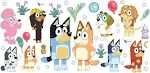 Bluey Family & Friends Peel and Stick Wall Decals