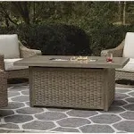 Signature Design by Ashley Beachcroft P791-773 Rectangular Fire Pit Table