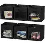 SpaceAid Fabric Storage Cubes Black