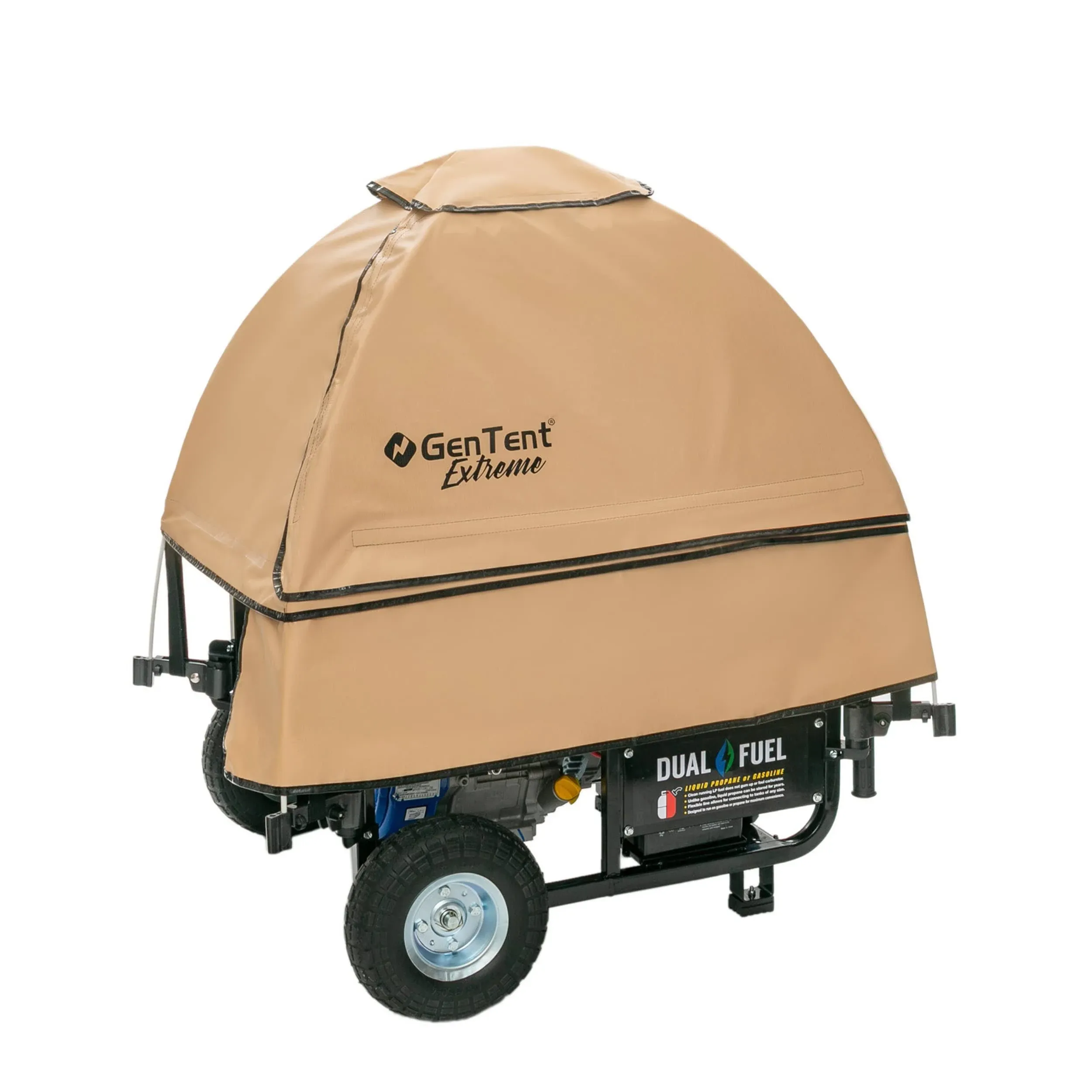 GenTent Generator Running Cover - Universal Kit (Extreme, Tan) - for Open Frame Portable Generators