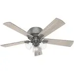 Hunter - 52" Ceiling Fan - Crestfield Matte Silver