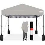 Best Choice Products 10x10ft Easy Setup Pop Up Canopy Instant Portable Tent w/ 1-Button Push, Carry Case - Light Gray