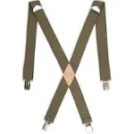 Dickies Men's 1-1/2 Solid Straight Clip Suspender, Olive, One Size