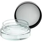 90pcs Thick Bottom Low Profile 7ml Glass Jars with Black Lids : Air tight Black