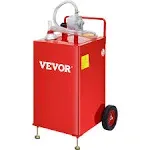 VEVOR Fuel Caddy Fuel Storage Tank 30 Gal 4 Wheels with Manuel Pump Red SYJYCHSGJL43081RPV0