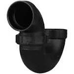 Charlotte Pipe 2 In. Black ABS P-Trap with Union