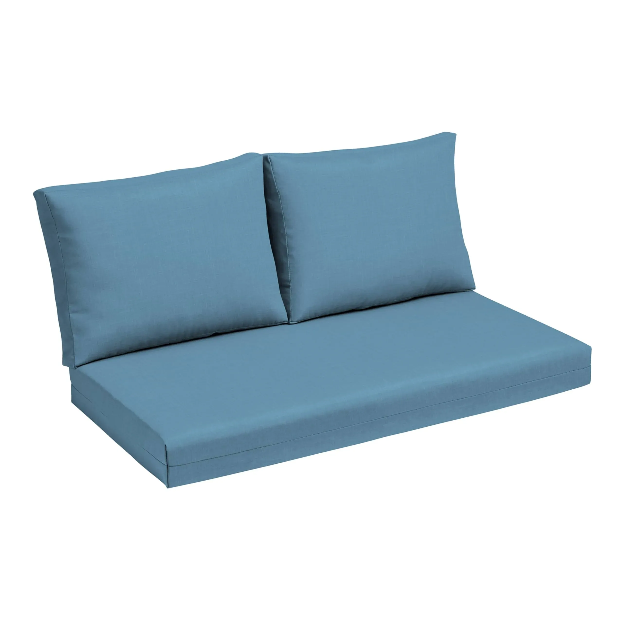 Arden Selections Outdoor Loveseat Cushion Set, 48 x 24 - French Blue Texture